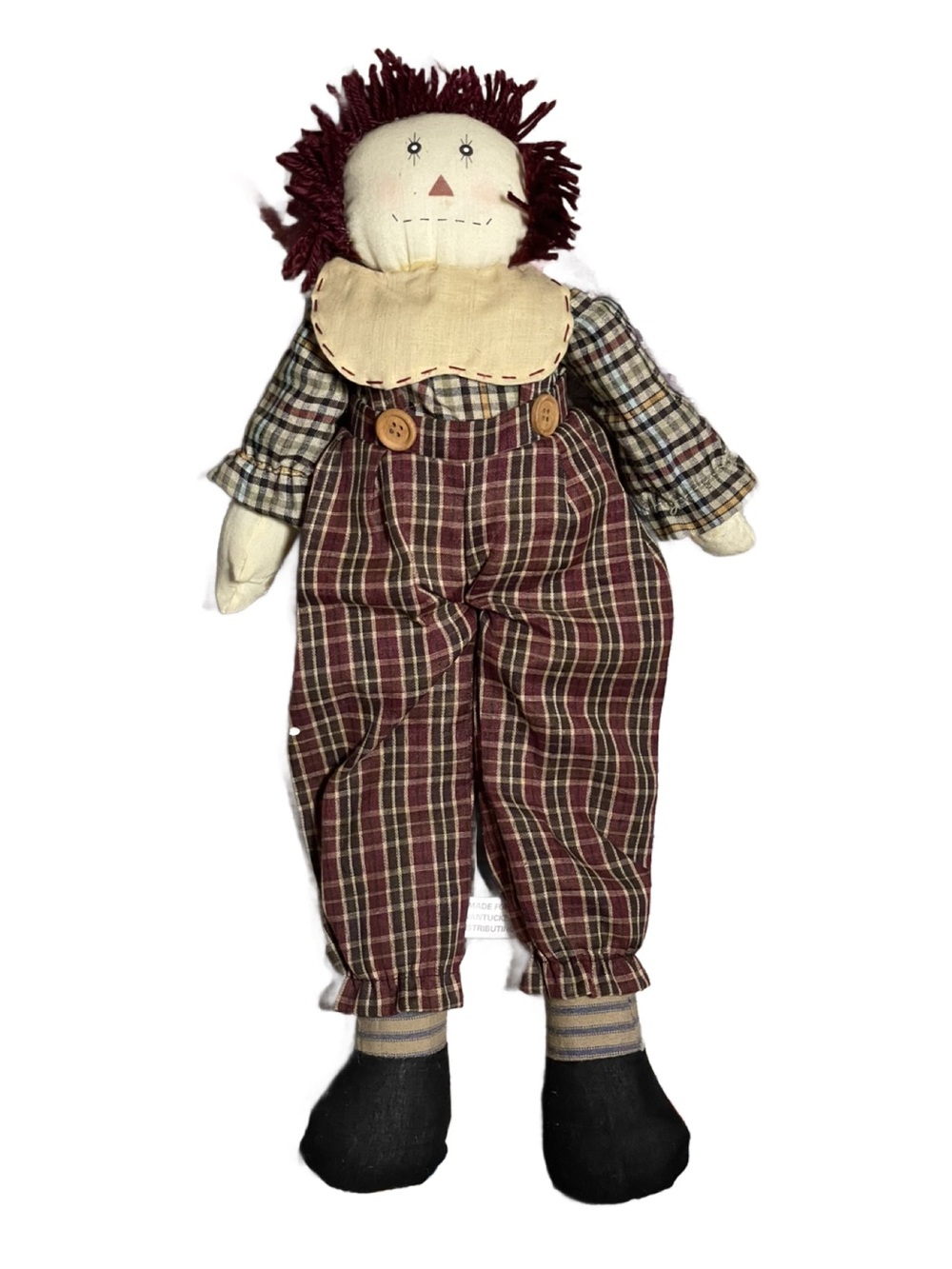 Nantucket Distributing Vintage Shelf Sitting Rag Doll - Farmhouse - Folk Art
